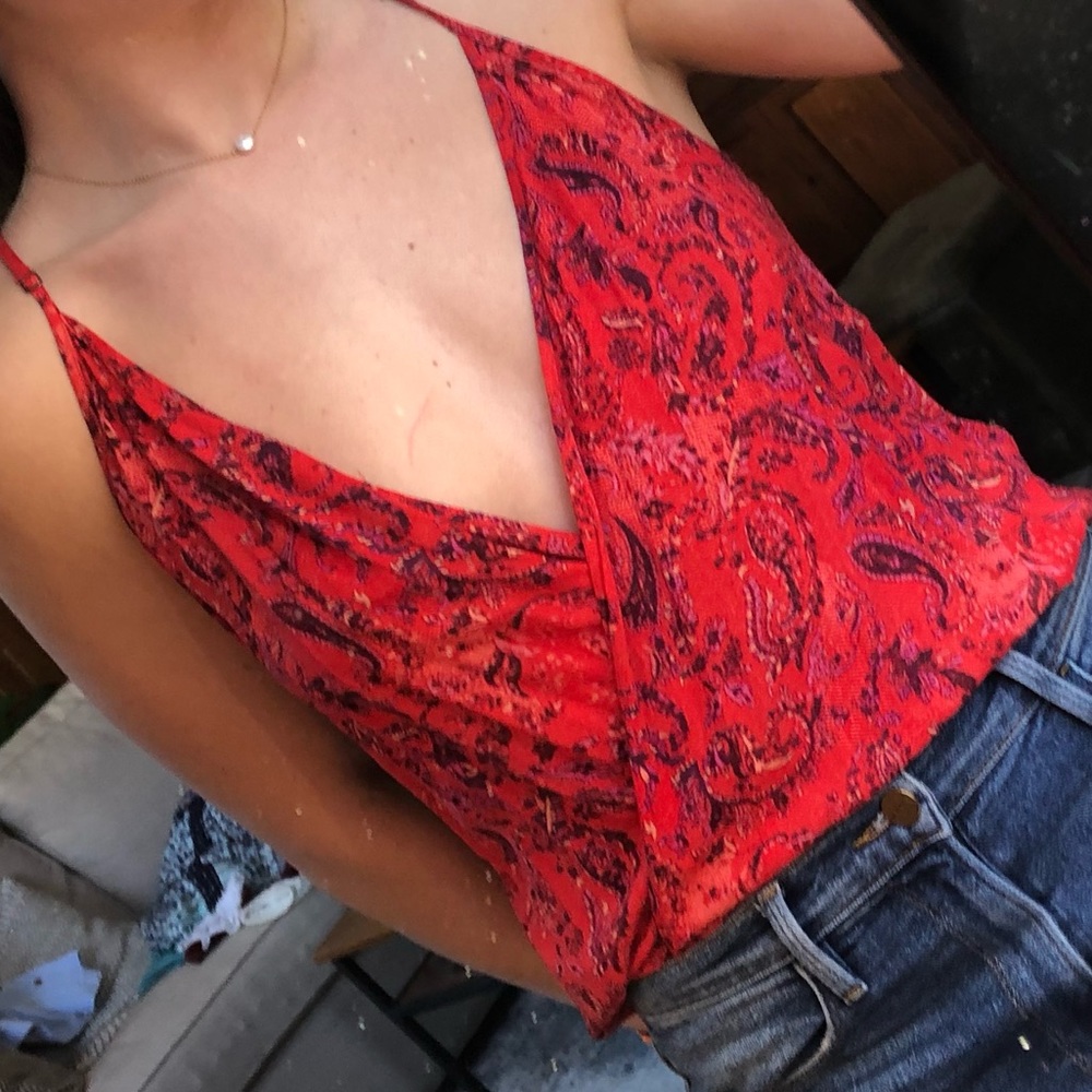 Lucky Paisley Wrap Tank